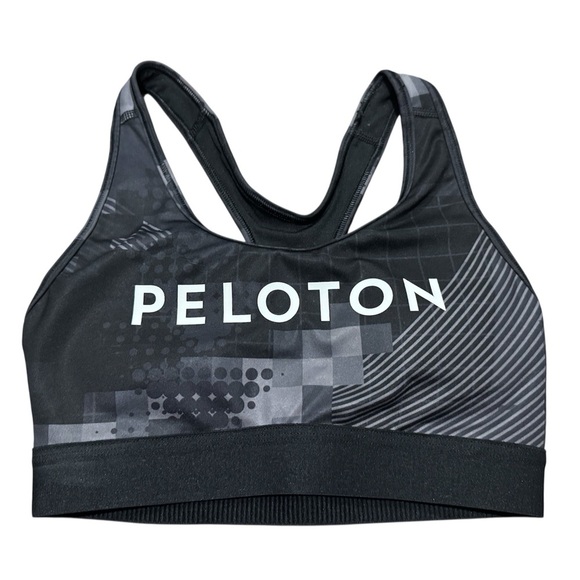 Adidas Peloton Sports Bra Black Digi Motion Heat Ready Size XS - Picture 8 of 8
